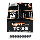 Tiger Claw Pneumatic Scrails (Nail - Screws) - 930 pcs - Coated Carbon Steel - For Use With the TigerClaw Gun - 500 Sq. Ft.