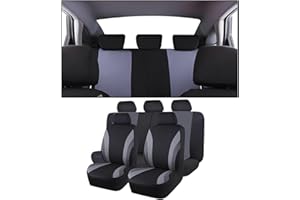 XINLIYA Car Seat Covers Full Set, Breathable Front and Rear Seat Covers with 2mm Composite Sponge Inside, Premium Cloth Autom