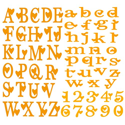 Ioffersuper Set of 3 Metal Alphabet Lowercase/Uppercase Letter with Number Cutting Dies Stencil Template for Card Making, Scrapbooking, Photo Album Embossing DIY Crafts - Thumbnail 7