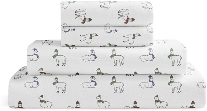 Amazon HNU 3 Piece All Seasons White Cotton Flannel Sheets Twin 