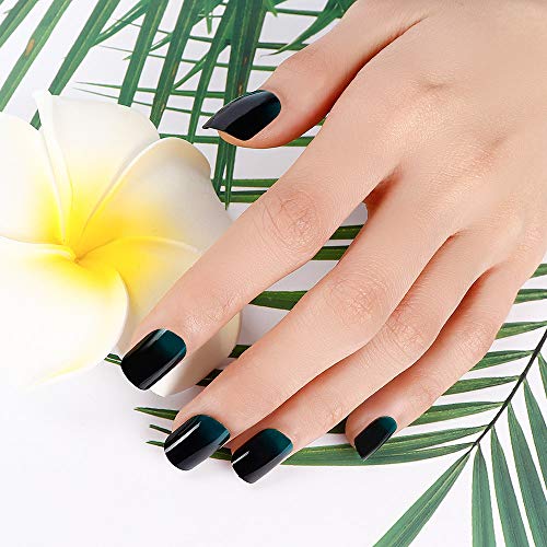 24pcs Gradient Short Nail Art Round Head False Nails Acrylic Full Cover False Nails With Design Pricepulse