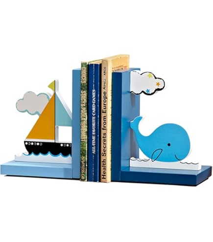 Pink Unicorn Wooden Bookends For Kids | Childrens Book Ends | Book Stoppers For Shelves, Kids