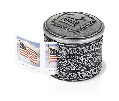 Floral Metal Stamp Coil Dispenser / Stamp holder