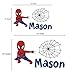 Pinkie Penguin Custom Name Spiderman Wall Decal Baby Boy Kids Decor Personalized Nursery Gift Vinyl Art (32