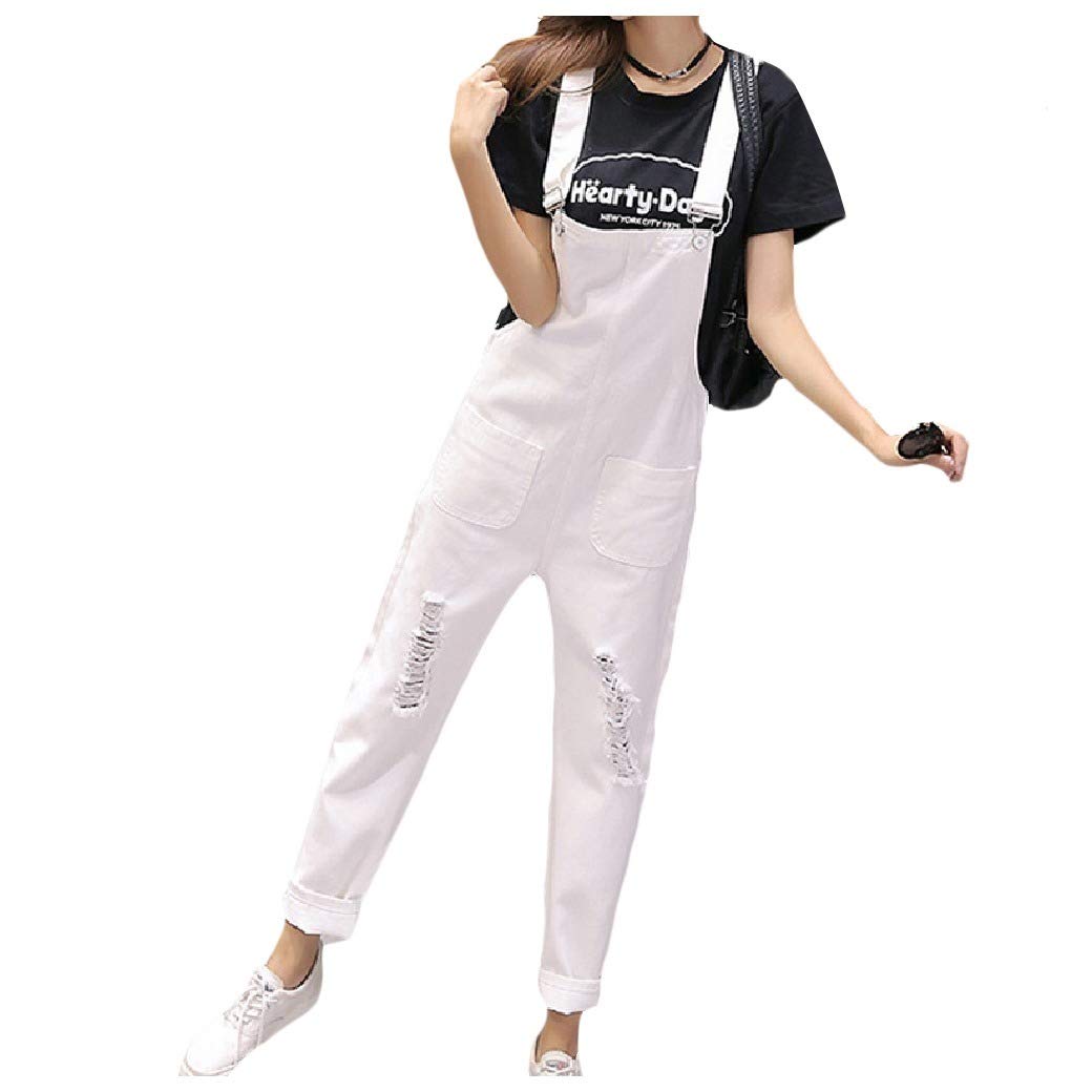 women's denim capri overalls
