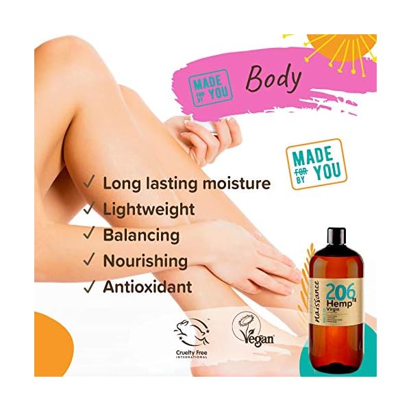 Naissance HanfÃ¶l (Nr. 206) - 900ml - Kaltgepresst HanfsamenÃ¶l fÃ¼r Gesicht, Haut, Haare – Bild 5