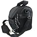 co2Crea(TM) Black Soft Nylon Digital Camera Case Bag Cover Pouch for Nikon Coolpix 1 J5 J4 V3 P900 P610 P600 P520 L830 L320 L810 L820 L830 L840 P530 S1 J3 V2 V1 J1 with Nikkor Lens Kit
