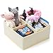 EZOWare Set of 6 Nursery Drawer Storage Folding Closet Dresser Office Organizer Basket Divider Bins for Bras, Socks, Underwear, Tie, Scarves, Gloves, Diaper, Toys, Brush, Accessories and More - Beige