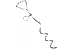 Dog Tie Out Stake, Durable 16 Inch Spiral Anchor for Outdoor Tethering, Rust Resistant and Easy to Install, Suitable for Pupp