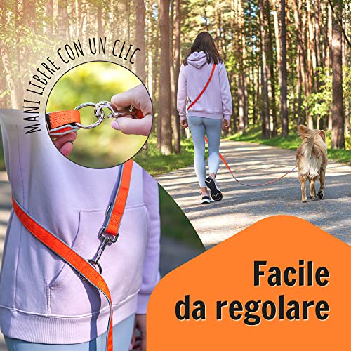 Hundefreund Multifunctional Leash (6 in 1) Adjustable 3M Hanging Reflective Dog Leash with 3 Rings for Medium and Large Dogs, Double Shoulder Leash and Sports Leash