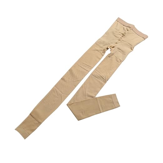 sourcing map Damen Kompression Formung Erhöhen Abnehmen elastisch Strumpfhose Leggings, Beige-Thick; Ankle Leggings/S (EU 34)