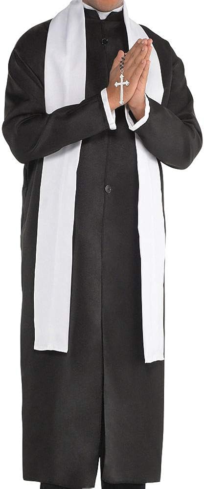 Amscan 840231 Adult Father Priest Costume Set - Standard Size: Toys & Games