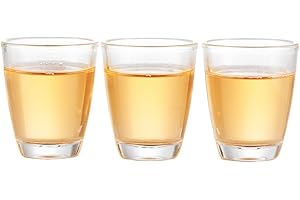 BONLONG 2 oz Lead-Free Glass Mouthwash Cup, Set of 3