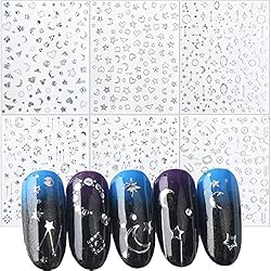 12 Sheets Gold Nail Art Stickers Decals,Nail