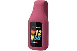 lepmok Clip Holder Accessory for Fitbit Charge 6/5 (Sangria)