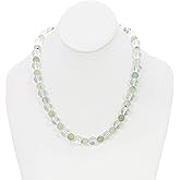 Gemstone Necklace Handmade One of a Kind Clear Quartz a Crystal nd Prehnite Gemstones Necklace Art Jewelry