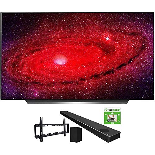 LG OLED65CXPUA 65inch CX 4K Smart OLED TV with AI ThinQ (2020) Bundle