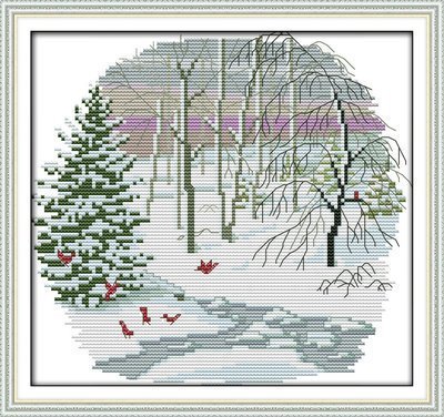 Kits, Suburban Four Seasons- Winter,14ct Counted, 28cm&times;26cm