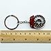 Waterwood Creative Auto Parts Models Spinning Racing Brake Disc Keychain Key Chain Ring-Red