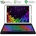 Touch iPad Keyboard Case with Trackpad for 10.2-inch iPad 8th Generation (2020), 7th Gen, Air 3, Pro 10.5-10 Color Backlight, 360° Protective Slim Cover with Apple Pencil Holder (Black)