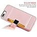 ZVE Case for Apple iPhone 8 Plus and iPhone 7 Plus, 5.5 inch, Slim Leather Wallet Case with Credit Card Holder Slot Pocket Protective Case Cover for Apple iPhone 7 Plus / 8 Plus - Rose Gold
