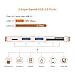 DITONG Type-C USB 3.0 Hub C 5 in 1 Aluminum Multi-Port Adapter with 2 USB 3.0 ports, a SD and Micro SD Card slots and a USB-C Charging port for 12 I MacBook Pro 2015/2016, 2017 MacBook Pro (Gold Rose)