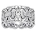 Viking Braided Wedding Band Borre Knot Norse Celtic 10mm Sterling Silver Ring(Sizes 4,5,6,7,8,9,10,11,12,13,14,15)