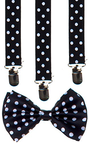 Classic Unisex Bow Tie and Suspender Set