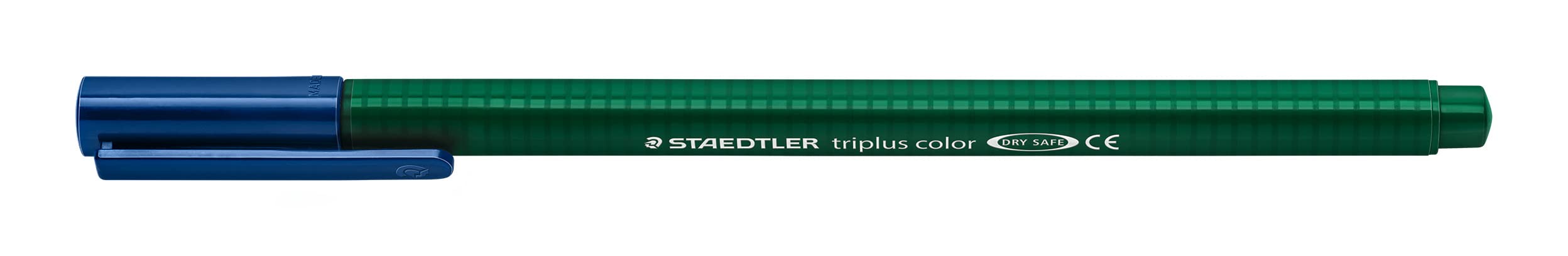 STAEDTLER Triplus Colour Felt Tip Pens, Earth Green, Triangular, Sturdy, Impression-Proof Tip, Line Width Approx. 1 mm, Suitable for Children, Made in Germany, 10 Pens