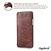 iphone X Case, LippBest [Genuine Leather] [Stand Feature] [Card Slots Vintage Series] Protective Flip Cover [Ultra Slim] Premium iphone X Leather Case for iphone 10 with Wallet (Brown)