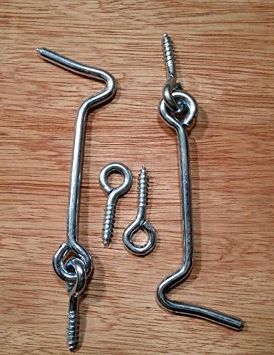 4" Gate Hook and Eye Heavy Duty Construction, Zinc Plated (pack of 2)