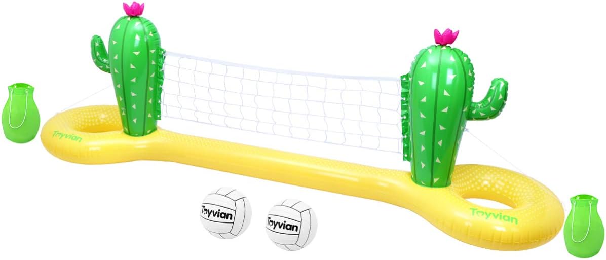 inflatable pool volleyball set