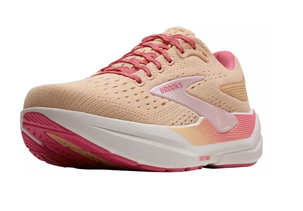 Brooks Women’s Ghost Max 3 Neutral Running & Walking Shoe, Peach/Pink/Sugar, 7 Image