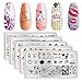 BORN PRETTY Rectangle Stamping Plate Love Valentine's Day Pattern Nail Art Plate 5 Pieces