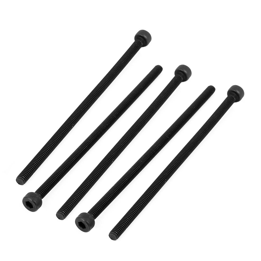 TOP-VIGOR 5Pcs Hexagon Socket Head Cap Screws, M4 x 90mm 12.9 Alloy Steel Replacement Machine Fastener Screws, Fully Thread for Bicycle Motorcycle Repair, Professionals Landlords Repairmen, Black