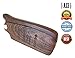 Folding Beard & Mustache Comb by Azi- Vintage Barbershop Style Pocket Size (with Carrying Case) Anti-Static Sandalwood Comb