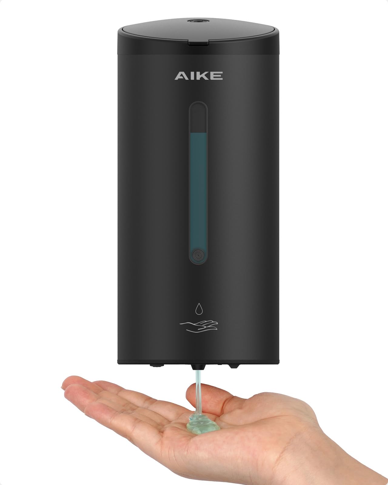 Photo 1 of AIKE Automatic Wall Mount Liquid Soap Dispenser, Commercial Stainless Steel with 25oz Large Capacity Save Time Effort and Cost,Model AK1205(Matte Black)