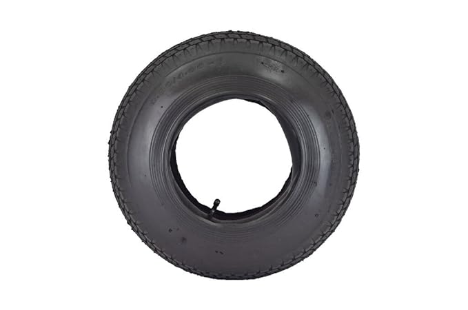 1 x HSM Set Schubkarren Schlauch 4.80/4.00-8 Schubkarrenrad Ersatz Rad Reifen Luftrad mit Mantel