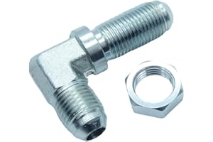 CDQBWKJGFJ 1 Piece 3/8#6 JIC 37° Male Flare to #6 3/8 JIC 37° Flare Bulkhead 90 Degree Elbow Hydraulic Steel Fitting