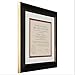 Artcare by Nielsen Bainbridge 12x15 Tuscan Collection Black and Gold Archival Document Frame with Warm White Mat for 8.5x11 Document