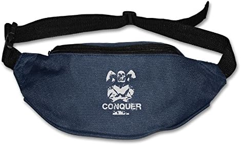 Conquer Mens&amp;Womens Lightweight Travel Waist Bag Sling Pocket Super Lightweight For Running And Cycling Navy One Size