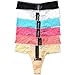 Mamia Basic Cotton Thong Panty w/ Ruched Trim 6pk (Rainbow Lace Trim)