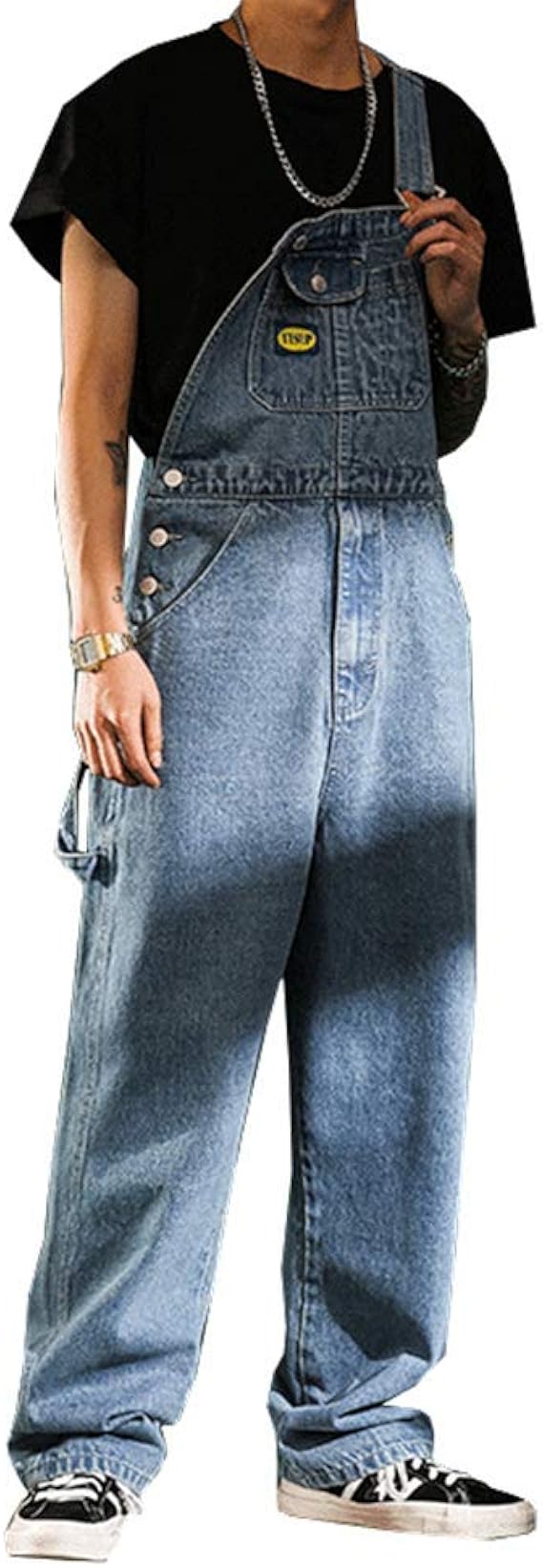 Amazon Cayodra オーバーオール メンズ サロペット つなぎ デニム ストレッチ 無地 オーバーオール メンズ 大きいサイズ 作業服 デニム オーバーオール ジーンズ デニムパンツ M ジーンズ 通販