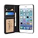 iPhone 6 Case, GMYLE Book Case iPhone 6 / 6s (4.7 inch) case Wallet Book Case Vintage for iPhone 6 (4.7 inch) - Black Classic Crazy Horse Pattern PU Leather Book Style Wallet Case Cover