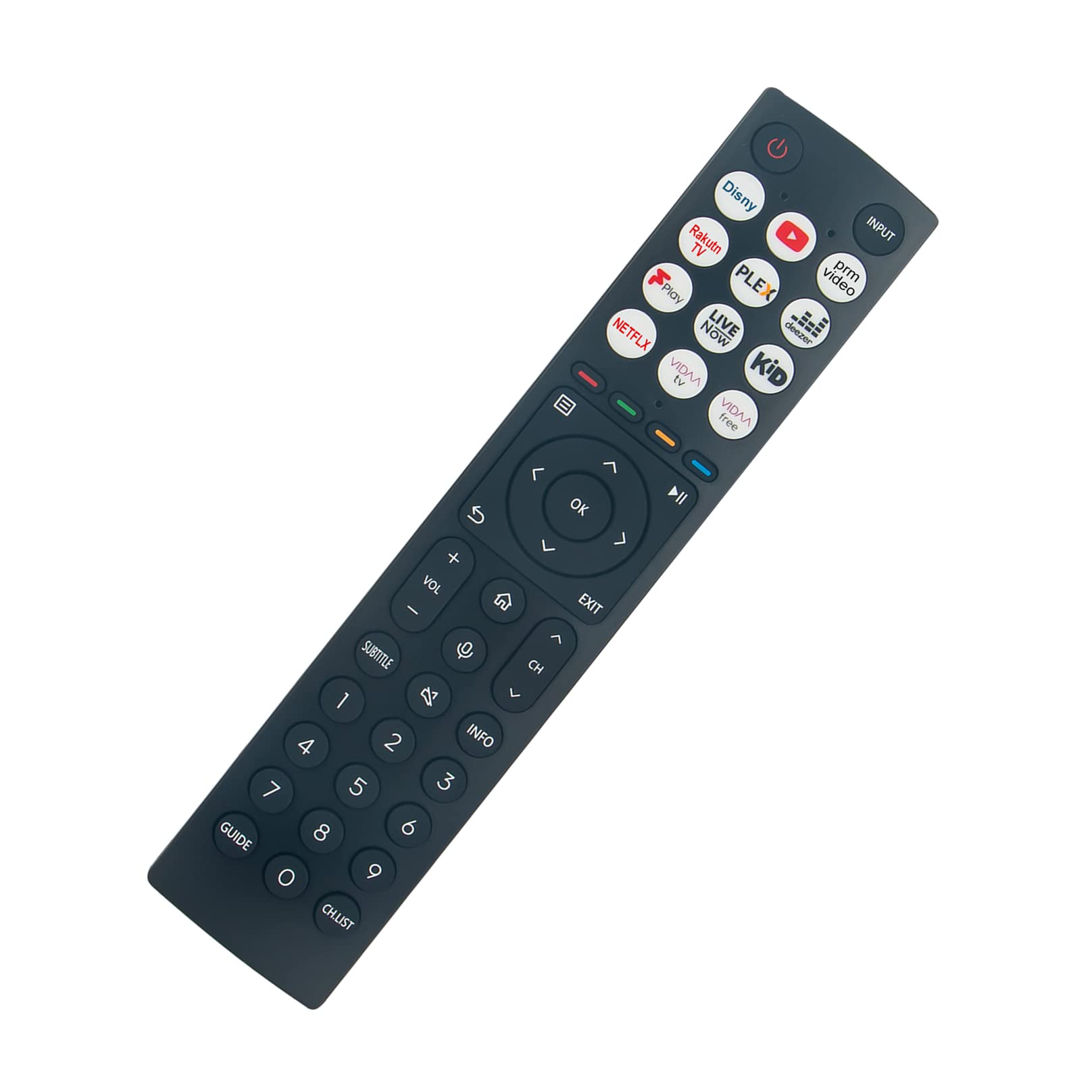 ERF3B86 Voice Replacement Remote Control -VINABTY-fit for Hisense U8H QLED 4k Smart TV ERF3B86H remote control HT312758 T312758 65U7HQTUK 55U7HQTUK 65A9H 55A85HTUK HT264041