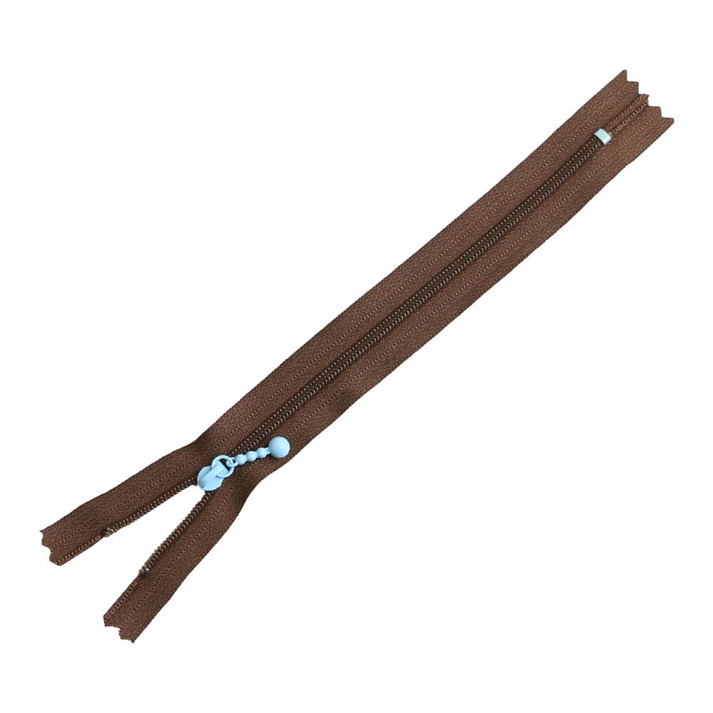 Y.K.K ポーチ用カラフルファスナー ブラウン×水色 20cm 5本入 3CF20-CO13商品画像