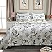 Brandream Bird Bedding King American Country Style Comforter Set King Size 100% Cotton Quilt Set Reversible