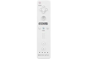 OSTENT 2 in 1 Remote Controller Built in Motion Plus for Nintendo Wii/Wii U Console Game Color White