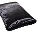 Hotel Quality Black Duvet Cover Set King Size Silk Like Satin Bedding with Hidden Zipper Ties Soft Comfortable Hypoallergenic Stain Resistant Solid Quilt / Comforter Cover Set by Lucky lover