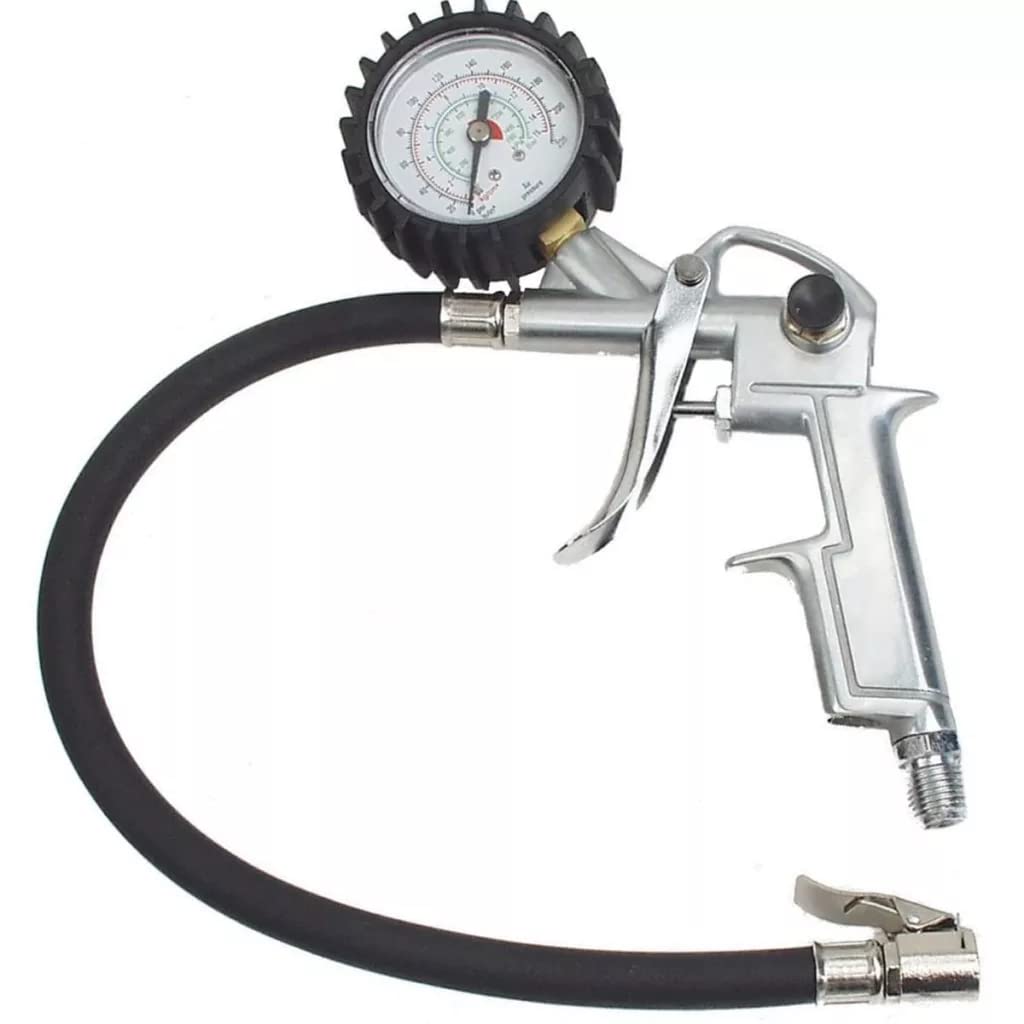 Brüder Mannesmann Werkzeuge 1543 Compressed Air Tyre Inflation Pistol with Gauge